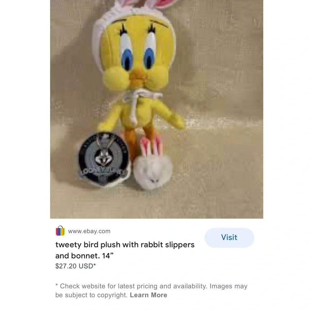 Warner Bros. Tweety Bird Bunny Ears & Slippers - Picture 12 of 13